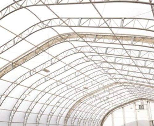 Agriculture membrane interior showing 30% natural light transmission